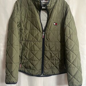 Tommy Hilfiger Green Quilted Jacket SZ LG